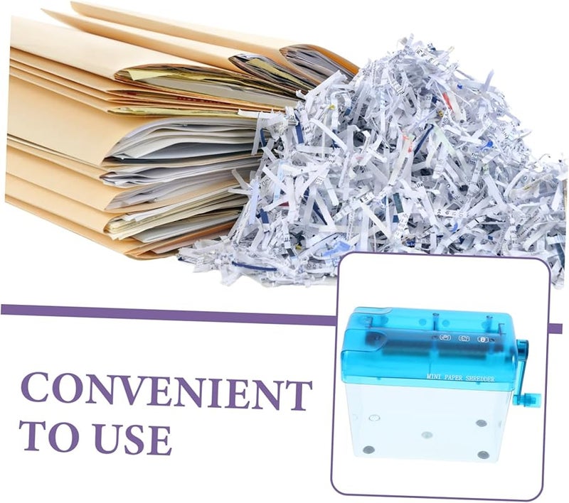 Portable Manual Paper Shredder Hand Crank Desktop For Home Office Lightweight - Image 5